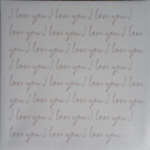 Wall Art Unframed CANVAS "I LOVE YOU" Sign in CURSIVE LETTERS